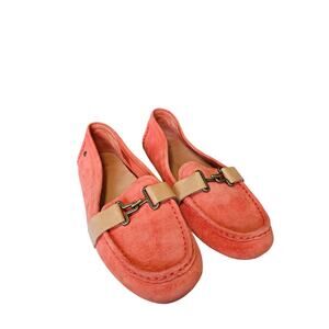 UGG Aven Coral Suede Driving Moccasins Loafers Shoes Preppy Academia EUC 8